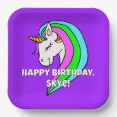 レインボーユニコーン ペーパープレート (正面)