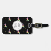 レインボーユニコーン&金ゴールドスターズ ラゲッジタグ (正面横)
