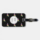 レインボーユニコーン&金ゴールドスターズ ラゲッジタグ (裏面横)