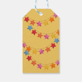 レインボーユニコーン、風船＆バナー誕生日パーティー ギフトタグ (裏面)