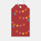 レインボーユニコーン、風船＆バナー誕生日パーティー ギフトタグ (裏面)