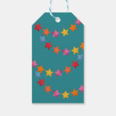 レインボーユニコーン、風船＆バナー誕生日パーティー ギフトタグ (裏面)