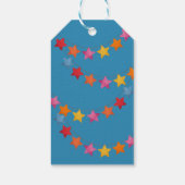 レインボーユニコーン、風船＆バナー誕生日パーティー ギフトタグ (裏面)