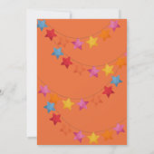 レインボーユニコーン、風船＆バナー誕生日パーティー 招待状 (裏面)