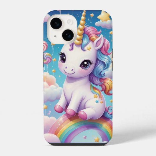 レインボーユニコーン iPhoneケース (裏面)