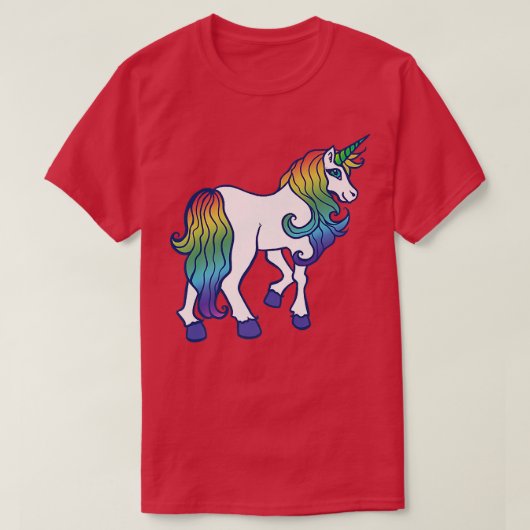 レインボーユニコーン Tシャツ (デザイン正面)