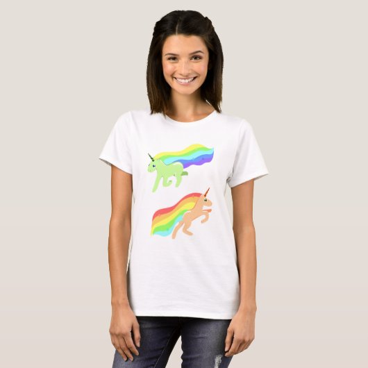 レインボーユニコーン Tシャツ (正面フル)