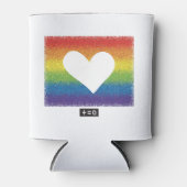 レインボーユニティハート 缶クーラー (正面)