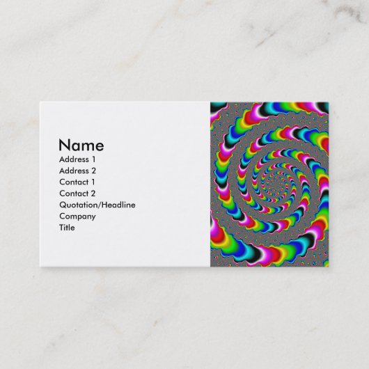 レインボーユニバース – フラクタルアート 名刺 (正面)