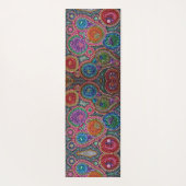 レインボーユニークマルディグラスビーズアートYOGA MAT- ヨガマット (裏面)