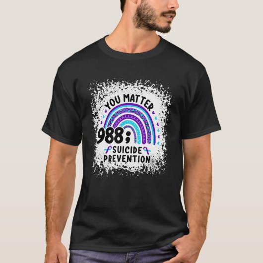 レインボーユーマター自殺防止認識度リ Tシャツ (正面)