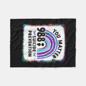 レインボーユー988自殺防止認識度Bleac フリースブランケット (正面(横))