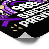 レインボーユー988自殺防止認識度Ribbo ポスター (角)