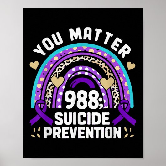 レインボーユー988自殺防止認識度Ribbo ポスター (正面)