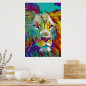 レインボーライオンポスター ポスター (キッチン)