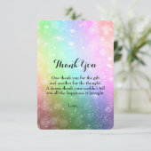 レインボーライトスパークルスウィート16サンキューカード サンキューカード (スタンド正面)