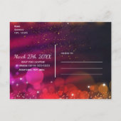 レインボーライトスパークルダンスクラブパーティの招待状 インビテーションポストカード (裏面)