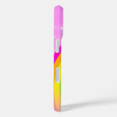 レインボーライトピンクあなたの名前の電話ケースを追加 Case-Mate iPhoneケース (裏面 / 右)