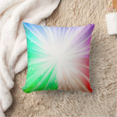 レインボーライト装飾用クッション。 クッション (ブランケット)