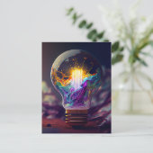 レインボーライト電球 ポストカード (スタンド正面)