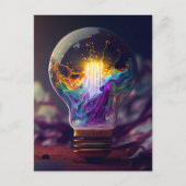 レインボーライト電球 ポストカード (正面)