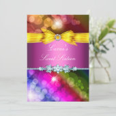 レインボーライト&ボウSweet sixteen招待状 招待状 (スタンド正面)