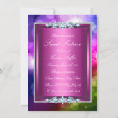 レインボーライト&ボウSweet sixteen招待状 招待状 (裏面)