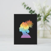 レインボーライフ、女性、自由 ポストカード (スタンド正面)