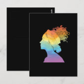 レインボーライフ、女性、自由 ポストカード (正面/裏面)