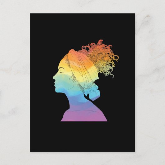 レインボーライフ、女性、自由 ポストカード (正面)