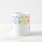 レインボーライブラスターサインパーソナライズドマグカップ コーヒーマグカップ (中央)