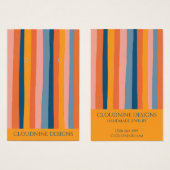 レインボーラインイヤリングネックレスジュエリーディスプレイカード (正面&裏面)