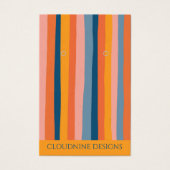 レインボーラインイヤリングネックレスジュエリーディスプレイカード (正面)