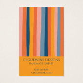 レインボーラインイヤリングネックレスジュエリーディスプレイカード (裏面)