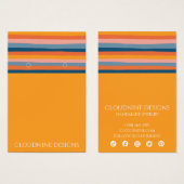 レインボーラインイヤリングネックレスジュエリーディスプレイカード (正面&裏面)