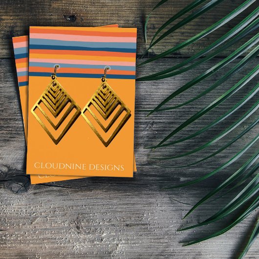 レインボーラインイヤリングネックレスジュエリーディスプレイカード