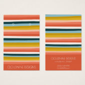 レインボーラインイヤリングネックレスジュエリーディスプレイカード (正面&裏面)