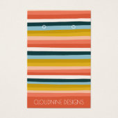 レインボーラインイヤリングネックレスジュエリーディスプレイカード (正面)