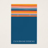 レインボーラインイヤリングネックレスジュエリーディスプレイカード (正面)