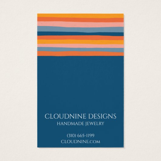 レインボーラインイヤリングネックレスジュエリーディスプレイカード (裏面)