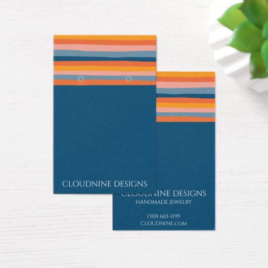 レインボーラインイヤリングネックレスジュエリーディスプレイカード (デスク)