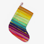 レインボーライン:抽象芸術の高級構成。 スモールクリスマスストッキング (正面 (吊り時))