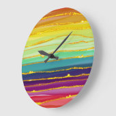 レインボーライン:抽象芸術の高級構成。 ラージ壁時計 (傾斜)