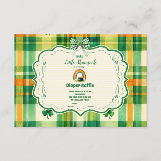 レインボーラッキーリトルシャームロックディパーラッフル エンクロージャーカード (正面)