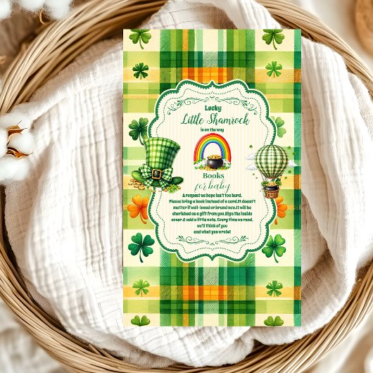 レインボーラッキーリトルシャームロックブックスベビー エンクロージャーカード