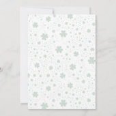 レインボーラッキーワングリーンクローバー子供の誕生日 招待状 (裏面)