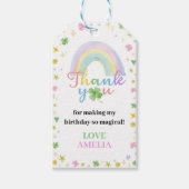 レインボーラッキーワンサンキューラベル誕生日パーティー ギフトタグ (正面)