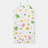 レインボーラッキーワンサンキューラベル誕生日パーティー ギフトタグ (裏面)