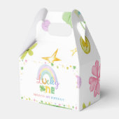 レインボーラッキーワンビーボックスバースデーパーティー フェイバーボックス (裏面サイド)