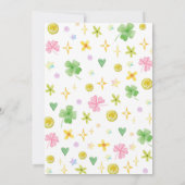 レインボーラッキーワンファースト誕生日招待状 招待状 (裏面)